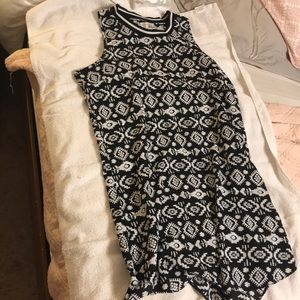 Black and white tribal bathing suit cover up